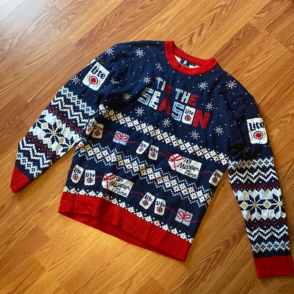 Ugly Christmas sweater Super soft, miller lite ugly sweater